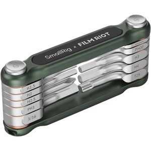 SmallRig x FILM RIOT 10-in-1 Folding Wrench Set with Multi Angle - Green