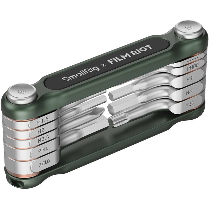 SmallRig x FILM RIOT 10-in-1 Folding Wrench Set with Multi Angle - Green