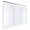 Lugna 2400 x 2701 - 3600mm Clear Anodised Melamine Wardrobe Triple Sliding Doors