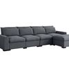 Savile Sectional Sofa With Ottoman - Dark Grey