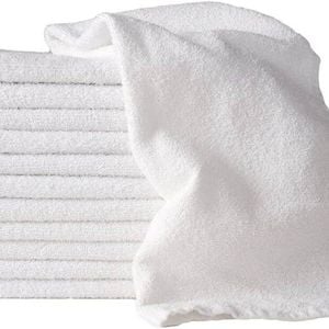 10x 100% Cotton Hand Towels Face Washers Bulk 34x74cm in Plain White