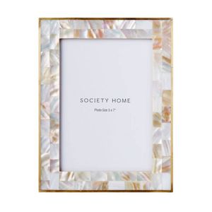 Society Home Mother Of Pearl Inlay Photo Frame - 4x6 Inch