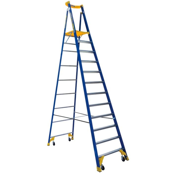 Bailey 12 Step P170-12 Fibreglass Job Station Platform Ladder