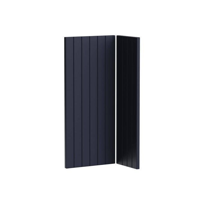 Kaboodle 800 x 900mm Berry Blue V-Groove Corner Base Cabinet Doors