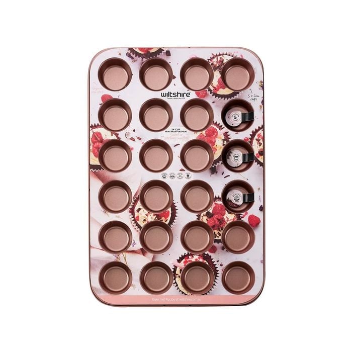 Wiltshire Rose Gold Non Stick 24 Cup Mini Muffin Pan