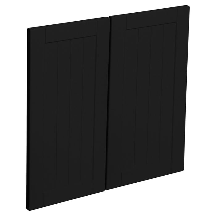 Kaboodle 600mm Black Olive Country Rangehood Cabinet Door - 2 Pack