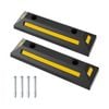 Costway 2pcs Rubber Curb W/three-way Reflective Stripes