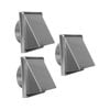 Kensington 150mm S/Steel 316 Marine Grade Hood Vent - 3 Pack