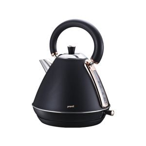 Pronti 1.7L Rose Trim Collection Kettle Stainless Steel Black