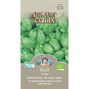 Mr Fothergill's Basil Sweet Genovase Organic Seed