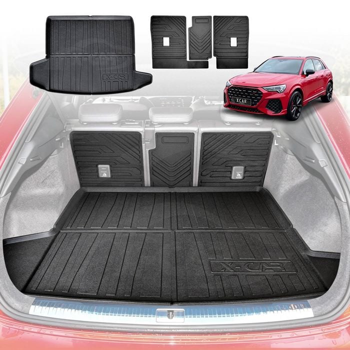 Boot Liner Back Seat Protector Combo for Audi Q3 RS Q3 2019-2025 Kick Mats Cover Cargo