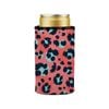 Stubbyz Coral Leopard Print Stubby Cooler Slim