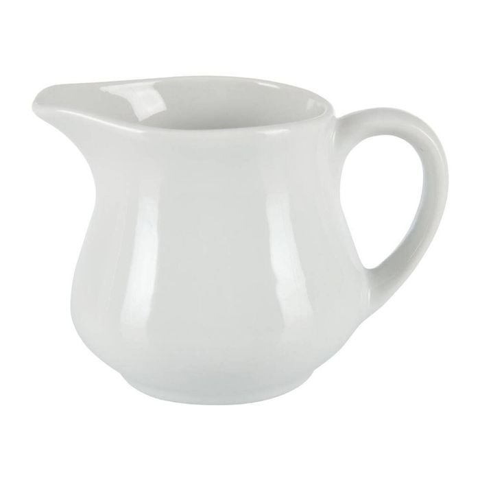 Olympia Milk Jugs Athena 4 Pack White Porcelain Hospitality Tableware