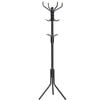 Metal Coat Rack Stand Hat Hanger, Black, 182cm