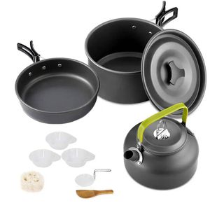 Lifebay 11-Piece Outdoor Camping Cookware Set Black