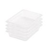 SOGA 1/2 GN Polycarbonate Food Pan 65mm Clear 4 Pack