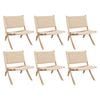 Levede 6pc Chair - Natural Wood Colour