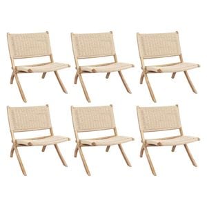 Levede 6pc Chair - Natural Wood Colour