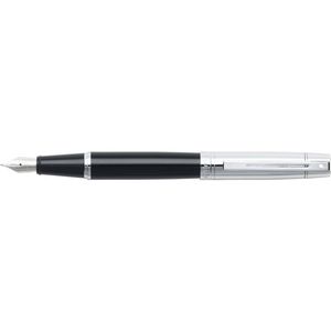 Sheaffer 300 Gloss Fountain Pen Stationery Medium Nib Black/chrome Trim Cap
