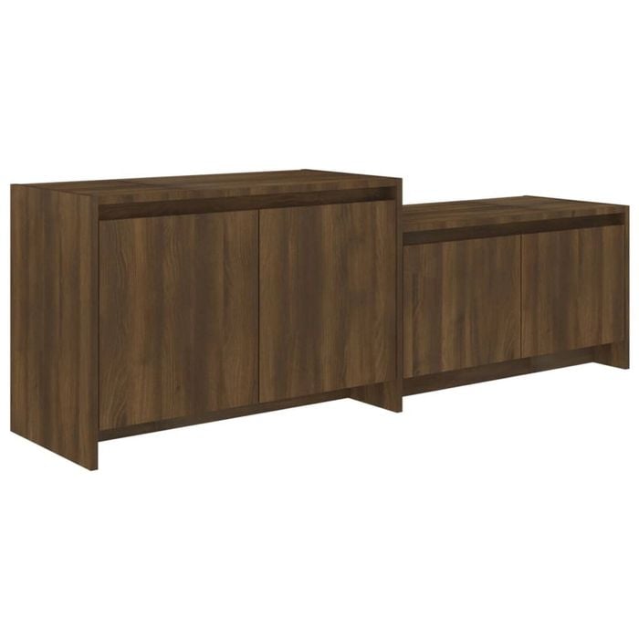 vidaXL TV Cabinet Brown Oak Engineered Wood HiFi Cabinet TV Stand Furniture