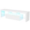 Advwin LED TV Unit Entertainment 160cm UV Gloss TV Cabinet Stand White