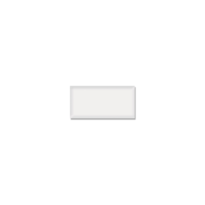 Johnson Tiles 20 x 10cm White Gloss Bevelled Edge Ceramic Wall Tiles - 48 Pack