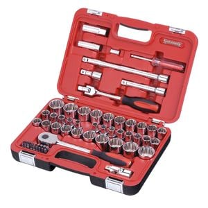 Sidchrome 1/2" Metric / AF Drive Socket Set - 61 Piece