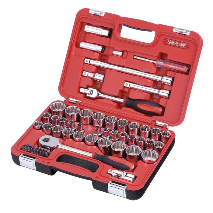 Sidchrome 1/2" Metric / AF Drive Socket Set - 61 Piece