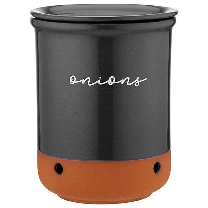 Ladelle Eco 21cm Terracotta Charcoal Onion Vault Food Storage