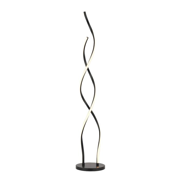 Margaret LED Modern Elegant Spiral Floor Lamp Reading Light Black Bunnings Australia