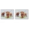 2x Ashdene Highland Herd Surface Protector Placemat Animal Art