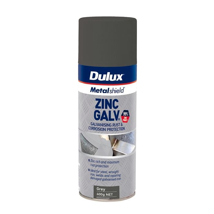 Dulux 400g Metalshield Zinc Galv Spraypak Grey