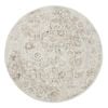 Loopsie-200cm X 200cm-jaya Cream And Beige Floral Washable Round Rug
