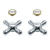 Shaw & Mason Chrome Federation Cross Handle - Pair
