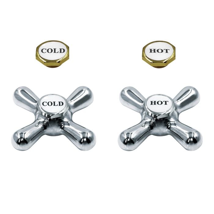 Shaw & Mason Chrome Federation Cross Handle - Pair