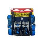 GRUNT 25mm x 6m Ratchet Tie Down Strap - 2 Pack