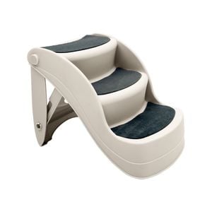 Furtastic 38cm Foldable Pet Stairs Ramp - White