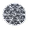 Zulu Triangle 100% Cotton Round Beach Towel 150cm Diameter + 5cm Fringe