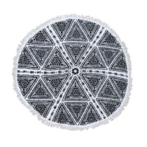 Zulu Triangle 100% Cotton Round Beach Towel 150cm Diameter + 5cm Fringe