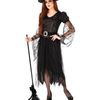 Witch of Darkness Costume Womens Halloween Fancy Dress Long Dress Black