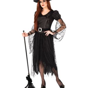 Witch of Darkness Costume Womens Halloween Fancy Dress Long Dress Black