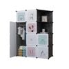 SOGA 10 Cubes Black Portable Wardrobe