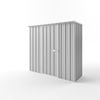 EnduraShed 2.25 x 0.78 x 2.12m Tall Flat Roof Garden Shed - Zincalume