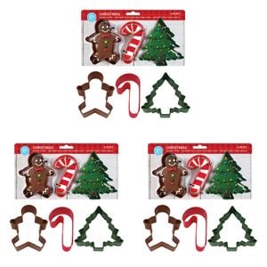 9pc R&M Xmas Polyresin Coated Steel Coloured Cookie Cutter Set