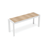 Vydel Outdoor Solid Teak Bench Seat 120cm Matt White