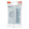 Taskmaster 90 x 45mm White Hinge Repair Plate - 6 Pack