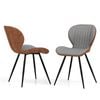 Costway Armless Dining Chair Set Of 2 Home Office Desk Chairs Grey