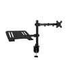 Adjustable Dual Laptop & Monitor Arm Black