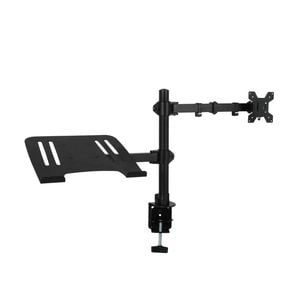 Adjustable Dual Laptop & Monitor Arm Black