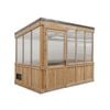 Backyard Discovery Willow 2.9m x 1.9m Cedar Wood and Polycarbonate Walk-In Outdoor Greenhouse Kit with PowerPort